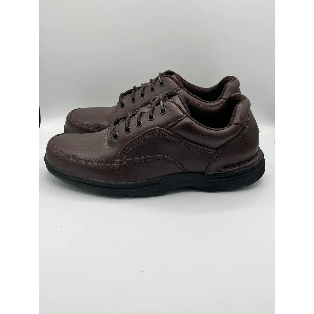 Rockport Men World Tour Classic Brown Leather Walking Shoes K71201 Size 11.5 M